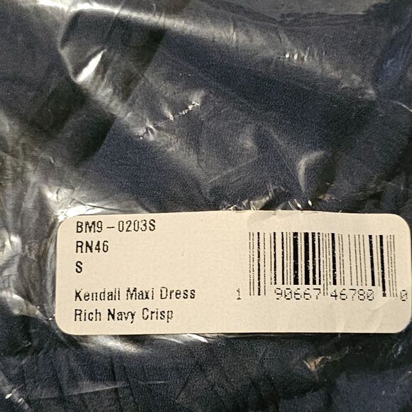 Show Me Your Mumu Kendall Maxi Dress Rich Navy Crisp S - Picture 6 of 6